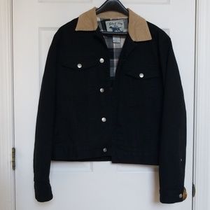 Black corduroy mens jacket